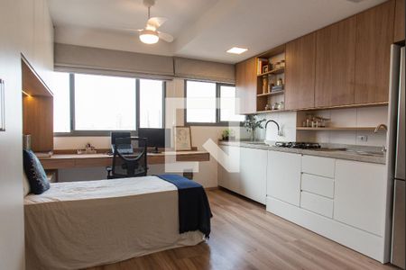 Sala/quarto de kitnet/studio para alugar com 1 quarto, 28m² em Vila Dom Pedro I, São Paulo