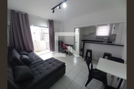 Sala de apartamento para alugar com 1 quarto, 30m² em Itararé, São Vicente