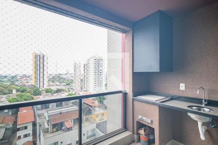 Varanda Gourmet de apartamento à venda com 3 quartos, 156m² em Vila Alpina, Santo André