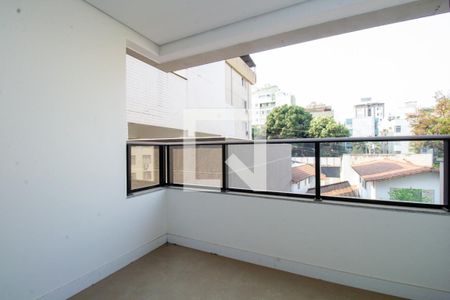 Varanda da Sala de apartamento à venda com 2 quartos, 63m² em Santo Antônio, Belo Horizonte