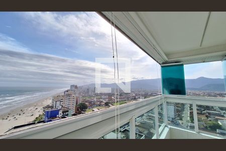 Varanda da sala de apartamento para alugar com 2 quartos, 78m² em Maracanã, Praia Grande