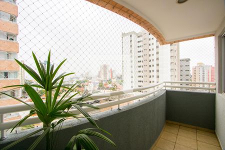 Varanda da sala de apartamento à venda com 3 quartos, 106m² em Vila Valparaíso, Santo André