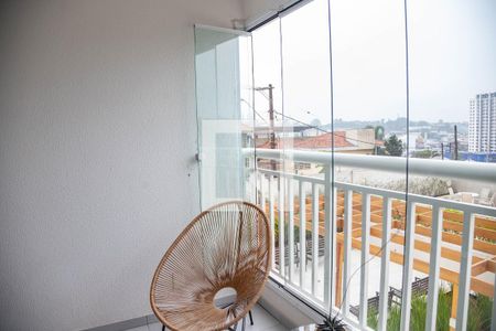 Varanda da sala de apartamento à venda com 1 quarto, 35m² em Centro, Diadema