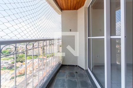 Varanda da Sala de apartamento à venda com 3 quartos, 60m² em Vila Scarpelli, Santo André