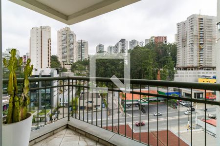 Varanda/Sala de apartamento à venda com 1 quarto, 40m² em Vila Andrade, São Paulo