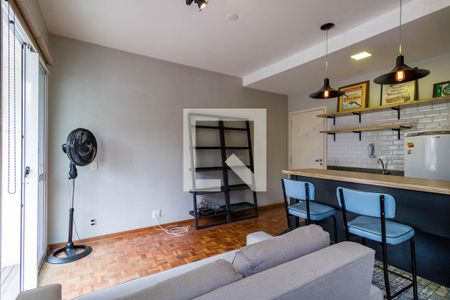 Sala de apartamento à venda com 1 quarto, 40m² em Vila Andrade, São Paulo