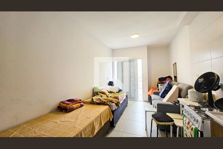 Sala / Cozinha de kitnet/studio para alugar com 1 quarto, 25m² em Campo Grande, São Paulo