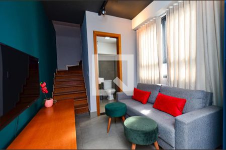 Sala de apartamento para alugar com 1 quarto, 45m² em Funcionários, Belo Horizonte