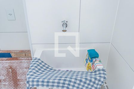 Sala, cozinha e área de serviço de apartamento para alugar com 2 quartos, 34m² em Vila Barreto, São Paulo