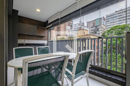 Varanda de apartamento para alugar com 1 quarto, 48m² em Jardim Paulista, São Paulo