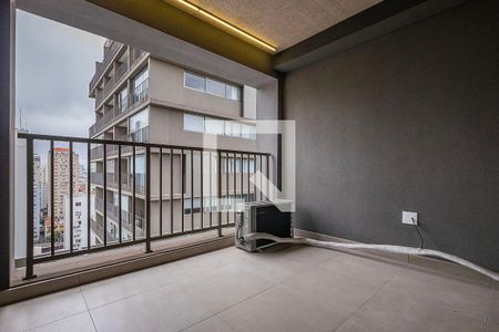 Sala/Quarto/Cozinha-Varanda de apartamento à venda com 1 quarto, 28m² em Cerqueira César, São Paulo