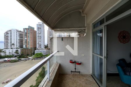 Varanda de apartamento para alugar com 4 quartos, 150m² em Vila Luis Antônio, Guarujá