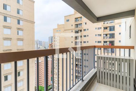 Varanda da Sala de kitnet/studio para alugar com 1 quarto, 25m² em Brooklin Paulista, São Paulo