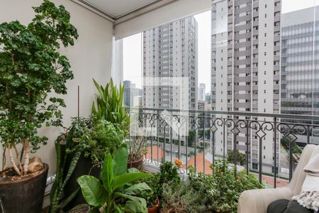 Varanda da Sala de apartamento à venda com 3 quartos, 128m² em Jardim das Acácias, São Paulo