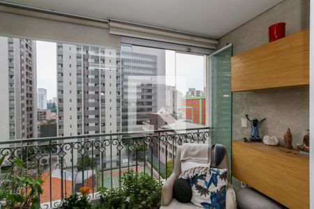 Varanda da Sala de apartamento à venda com 3 quartos, 128m² em Jardim das Acácias, São Paulo