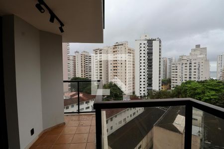 Varanda de apartamento para alugar com 3 quartos, 150m² em Barra Funda, Guarujá