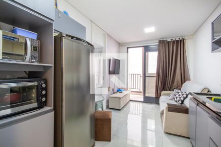 Sala e Cozinha de apartamento à venda com 1 quarto, 32m² em Centro, Osasco