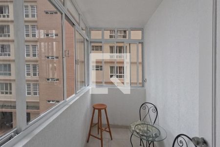 Varanda da Sala de apartamento para alugar com 1 quarto, 60m² em José Menino, Santos