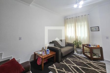 Sala de casa de condomínio para alugar com 2 quartos, 63m² em Jardim Las Palmas, Guarujá