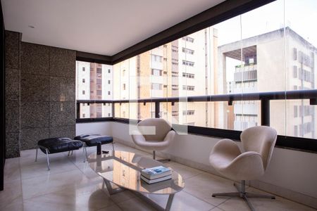 Varanda da Sala de apartamento para alugar com 4 quartos, 244m² em Funcionários, Belo Horizonte