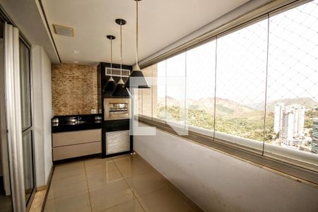 varanda de apartamento à venda com 3 quartos, 103m² em Vale do Sereno, Nova Lima