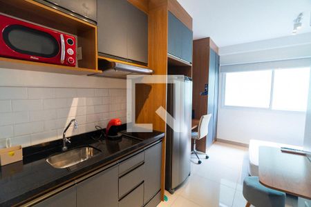 Cozinha de kitnet/studio para alugar com 1 quarto, 19m² em Vila Clementino, São Paulo