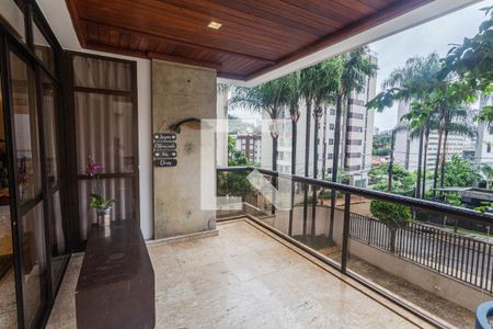 Varanda da Sala de apartamento à venda com 4 quartos, 220m² em Santo Antônio, Belo Horizonte