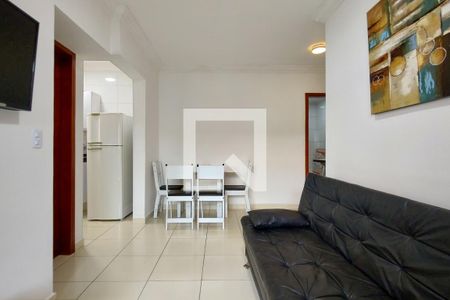 Sala de apartamento para alugar com 1 quarto, 51m² em Caiçara, Praia Grande