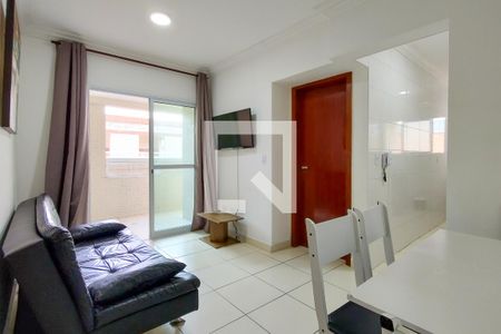 Sala de apartamento para alugar com 1 quarto, 51m² em Caiçara, Praia Grande