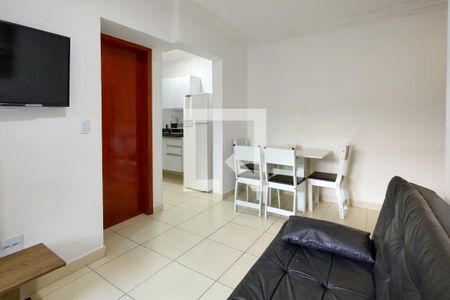 Sala de apartamento para alugar com 1 quarto, 51m² em Caiçara, Praia Grande