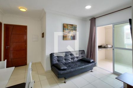 Sala de apartamento para alugar com 1 quarto, 51m² em Caiçara, Praia Grande