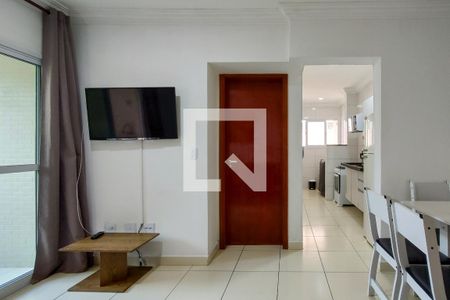 Sala de apartamento para alugar com 1 quarto, 51m² em Caiçara, Praia Grande