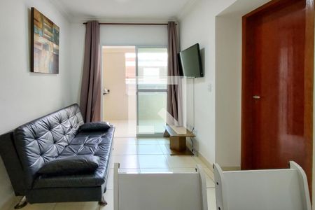 Sala de apartamento para alugar com 1 quarto, 51m² em Caiçara, Praia Grande