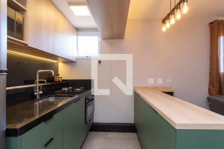 Sala/Cozinha de apartamento à venda com 1 quarto, 48m² em Vila Galvão, Guarulhos