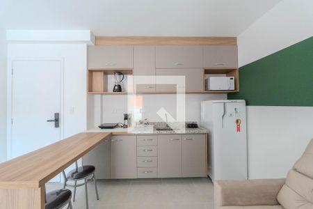 Cozinha de kitnet/studio para alugar com 1 quarto, 29m² em Bela Vista, São Paulo