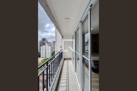 Varanda da Sala de kitnet/studio à venda com 1 quarto, 32m² em Vila Mariana, São Paulo