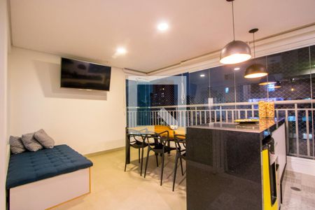 Varanda gourmet de apartamento à venda com 3 quartos, 113m² em Centro, Santo André