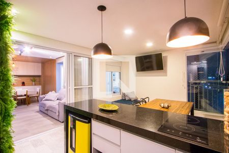 Varanda gourmet de apartamento à venda com 3 quartos, 113m² em Centro, Santo André