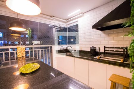 Varanda gourmet de apartamento à venda com 3 quartos, 113m² em Centro, Santo André