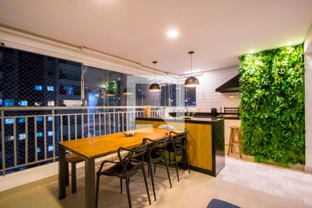 Varanda gourmet de apartamento à venda com 3 quartos, 113m² em Centro, Santo André