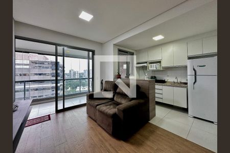 Sala de apartamento para alugar com 1 quarto, 53m² em Santo Amaro, São Paulo