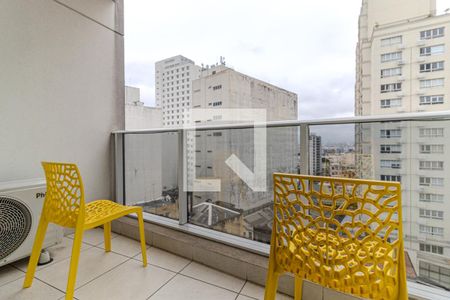 Varanda de kitnet/studio à venda com 1 quarto, 23m² em Centro, São Paulo