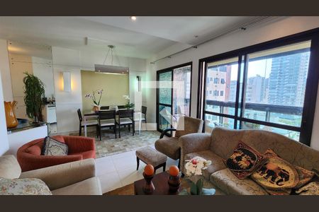 Sala de apartamento para alugar com 3 quartos, 110m² em Gonzaga, Santos