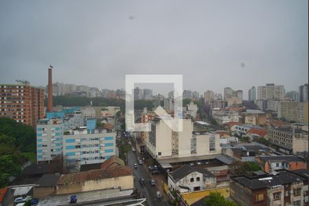 Sala - Varanda - Vista de apartamento à venda com 1 quarto, 82m² em Floresta, Porto Alegre