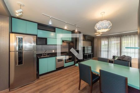 Sala/Cozinha/Área de serviço de apartamento para alugar com 1 quarto, 54m² em Brooklin, São Paulo