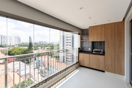 Varanda da Sala de apartamento à venda com 3 quartos, 76m² em Chácara Santo Antônio (zona Sul), São Paulo