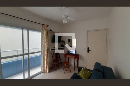 Sala de apartamento para alugar com 1 quarto, 42m² em Aviação, Praia Grande