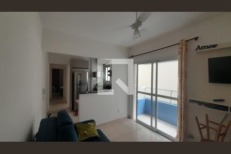 Sala de apartamento para alugar com 1 quarto, 42m² em Aviação, Praia Grande