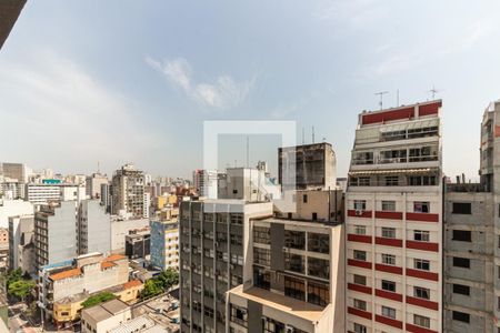 Varanda - Vista de kitnet/studio à venda com 1 quarto, 21m² em República, São Paulo