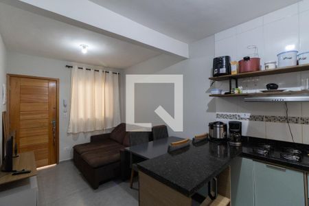 Sala e Cozinha de apartamento à venda com 2 quartos, 38m² em Parque Maria Luiza, São Paulo